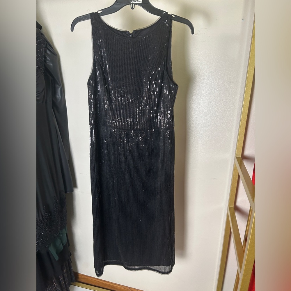 Black sequins dress